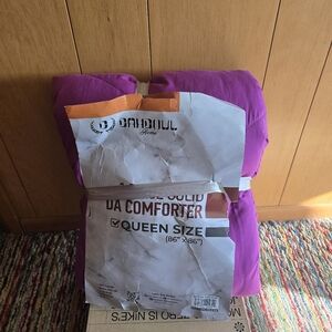 Comforters Queen (Purple),Throw Blanket King(Blue) Winnie Pooh Sherpa Blanket(F)